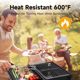 Zoiwdur Tongs for Cooking, Set of 2 Heat Resistant Stainless Steel 10-Inch and 12-Inch Kitchen Scissor Tongs for BBQ, Food, Salad