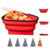 Zerdie Contenedor de Silicona Plegable para Almacenar Pizza con 5
