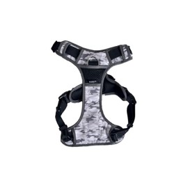 Bobby Camouflage Comfort Dog Harness Back Length 23 cm with Double Metal Ring, Grey Camouflage, Size XS/Chest Girth 36-43 cm
