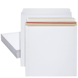Rigid Mailers 12x12 in (25 Pack) Stay Flat Cardboard Shipping Envelopes for Photos, Calendars