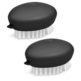 2 Pcs Vegetable Brush, Potato Scrubber Brush Veggie Brush with Non-Slip Grip, Vegetable Brush Scrubber for Food, Corn Silk and Carrots, with Dots Remover