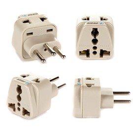 OREI US to Switzerland, Rwanda, Liechtenstein (Type J) Travel Adapter Plug - 2 in 1 - CE Certified - RoHS Compliant - 4 Pack - White Color (DB-11A-4PK)