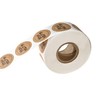 Gluten Free Kraft Stickers / 500 Brown Kraft Circle Labels