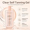 Clear Self Tanning Gel for Face Body, Transparent Hydrating Enhancer