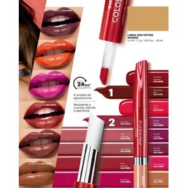 Esika Colorfix Duo Tattoo Intense Lipstick, 24 Hrs Long Lasting High Color Load, Color: Rosa Chic