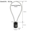 NBYT 3 Digit Combination Lock Steel Wire Diameter 3mm Suitable
