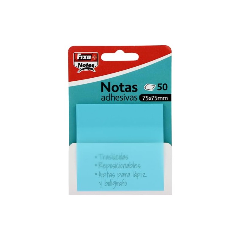 Fixo Notes | Transparent Sticky Notes | 50 Notes 75