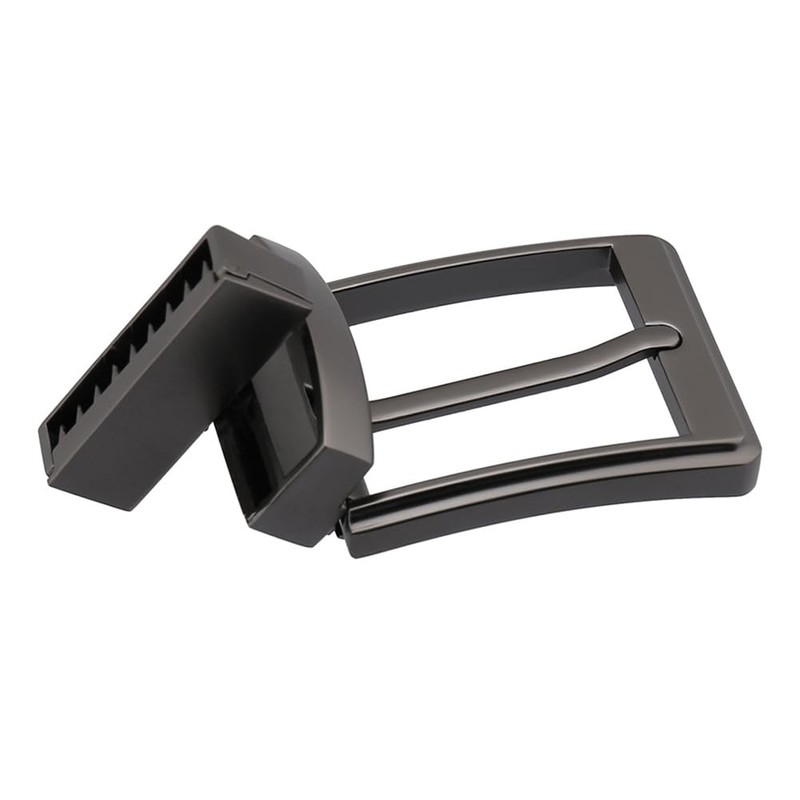 GSHLLO 35mm Metal Rectangular Belt Buckle Replacement Reversible Swivel Belt