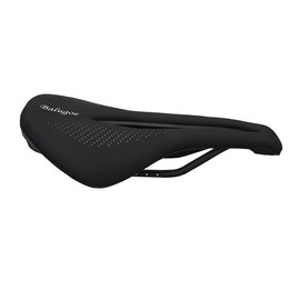 Aking Bicycle Saddle MTB Road Bike Racing Saddle Lightweight PU Breathable Seam Comfortable Shock Absorbing Foot Seat Cushion Faux Leather Unisex Black