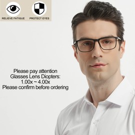 WEMOOTANTS Large Mens Reading Glasses Lightweight Readers Black 1.0 1.25 1.5 1.75 2.0 2.25 2.5 2.75 300 3.0 3.5 4.0