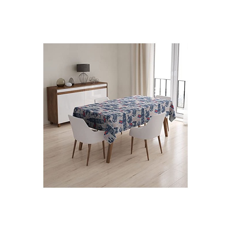 Xtremepads London Sketch Telephone Pattern Pattern - Rectangle Oblong Linen