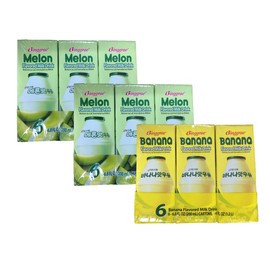 Binggrae Banna Flavor Milk and Melon Flavor Milk (2 Melon 1 Banana)