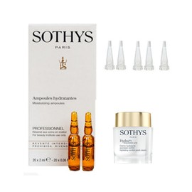 Sothys moisture ampoule 2mlX20ea + moisture cream 50ml + safety cap 4ea / 소티스 수분앰플2mlX20ea+수분크림50ml+안전캡4ea