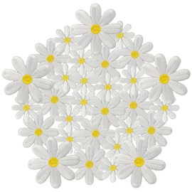 CXWLJL 30PCS Daisy Iron on Patches Daisy Flower Embroidery Applique for Clothing Decoration and DIY Accessories (3 Sizes)