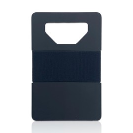 Güdstuf Ultra Thin Minimalist Card & Money Holder with Integrated Bottle Opener - Slim Black Titanium Metal RFID Blocking Wallet (Pack of 1)