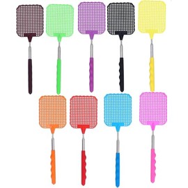 9PCS Fly Swatter, 10 to 29in Retractable Fly Swatter, Flyswatter with 3x3.7in Mesh Frame Suitable for Various Places Such as Homes Offices Outdoors and Camping