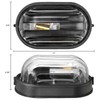 Luminzone 2 Pack Outdoor Oval Wall Lights, 11'' Nautical Bulkhead