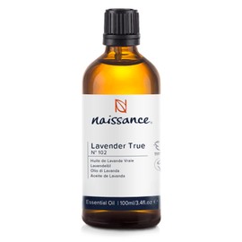 Naissance True Lavender Essential Oil (No. 102) 100ml - Pure, Natural, Cruelty Free, Vegan, Steam Distilled and Undiluted - Relaxing & Soothing - for Diffusers, Aromatherapy & Massage Blends