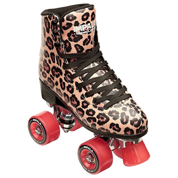 Impala Rollerskates Girl's Impala Quad Skate (Big Kid/Adult) Leopard 7 (US Men's 5, Women's 7) M
