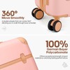 Mosslly Luggage Sets 3 Piece, Expandable 100% PC Hardshell Suitcase