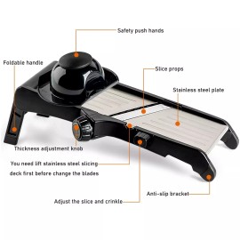 VEKAYA Adjustable Mandoline Slicer, Mandoline Slicer for Kitchen, Mandolin wi...