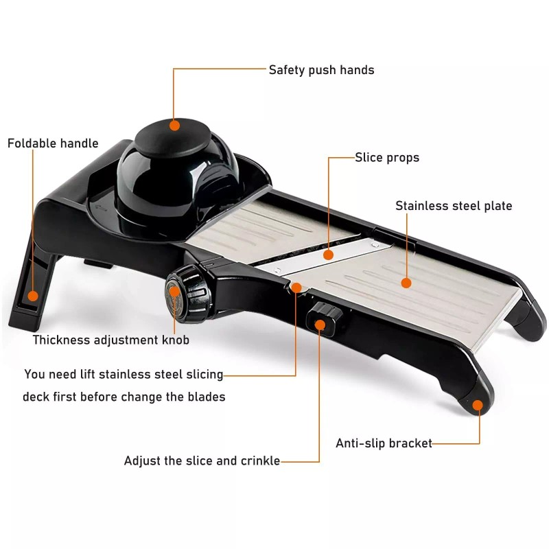 VEKAYA Adjustable Mandoline Slicer, Mandoline Slicer for Kitchen, Mandolin wi...