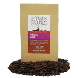 Uncommon Grounds Specialty Coffee Roasts - Harimau Tiger Sumatran Premium Arabica (12 oz Whole Bean) - Artisan Roasted Chocolate Exotic Flavor