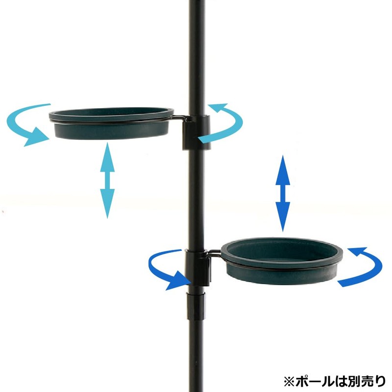 Richell Saucer Botany Hanging Pole Plate, N, Width 7.8 x