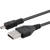 Black USB 2.0 A to 8-Pin Mini B Cable w/
