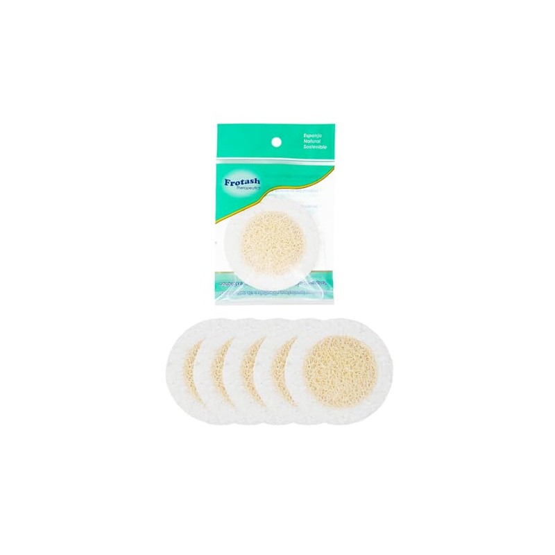 Esponja Facial Exfoliante Doble Textura Celufita 6 Piezas