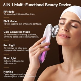 RF Radio Frequency Device Face and Microcurrent EMS Skin Tightening Device, Anti-Ageing Face Massager Against Wrinkles for Skin Rejuvenation