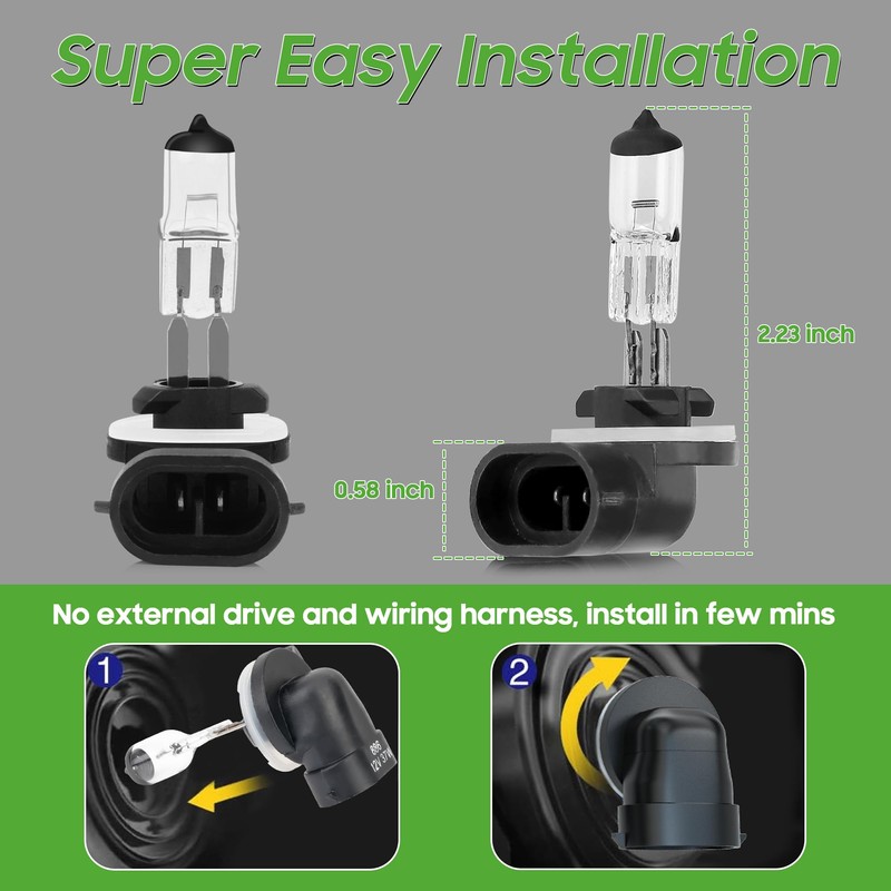 10L0L Golf Cart Headlight Bulb 12V 37W Super Bright Halogen