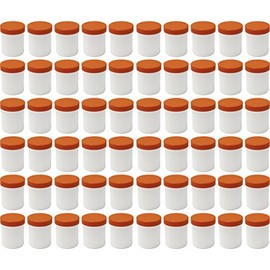 60 Ointment Jar Containers Cream/Ointment Kruke High 25ml Capacity with Orange Coloured Lids – Made in Germany