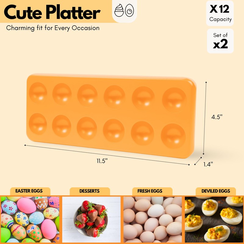 DECOMIL Deviled egg platter (Orange)