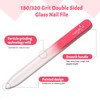 CANVALITE Glass Nail File for Natural Nails Double Sided 180/320