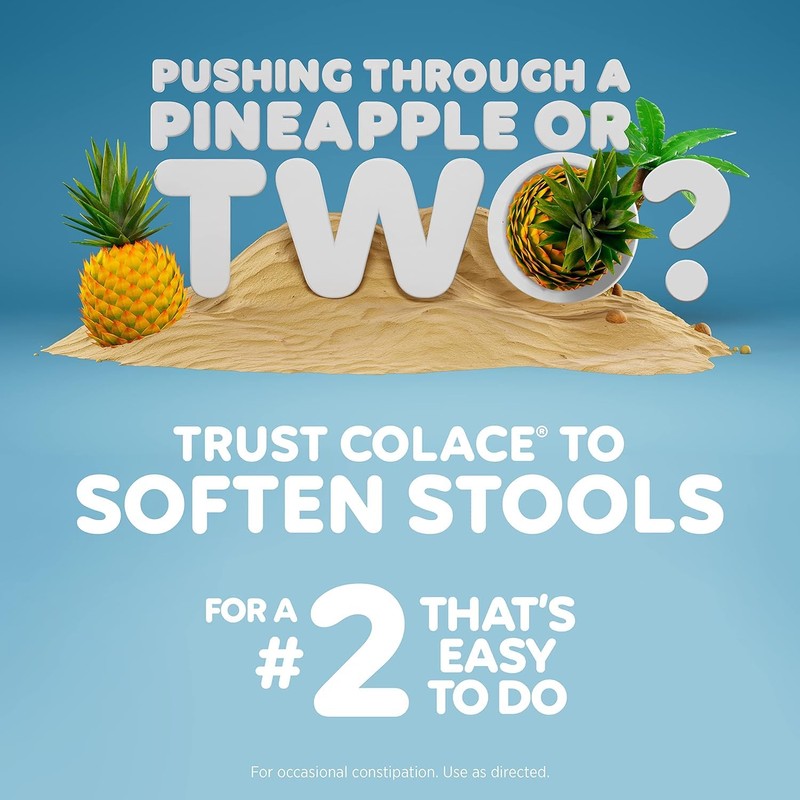 Colace Clear Docusate Sodium Stool Softener 50mg, 28 Count Per