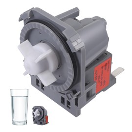 2718B Dishwasher Drain Pump Replacement Compatible with GE WG04F10194, Midea 11001011000221, Magic Chef - Washing Machine Drain Pump Motor Assembly Fixes Drainage Issues, Leaks, Noise, 120V 60Hz 0.7A