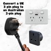 Invero® 2x Pack of UK to USA US America Canada