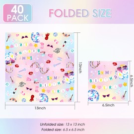In My Birthday Era 40Pcs Disposable happy birthday napkins Bachelorette Party |Music and Friendship Themed Party Supplies for Girls Women Birthday Decorations Supplies 6.5x6.5in
