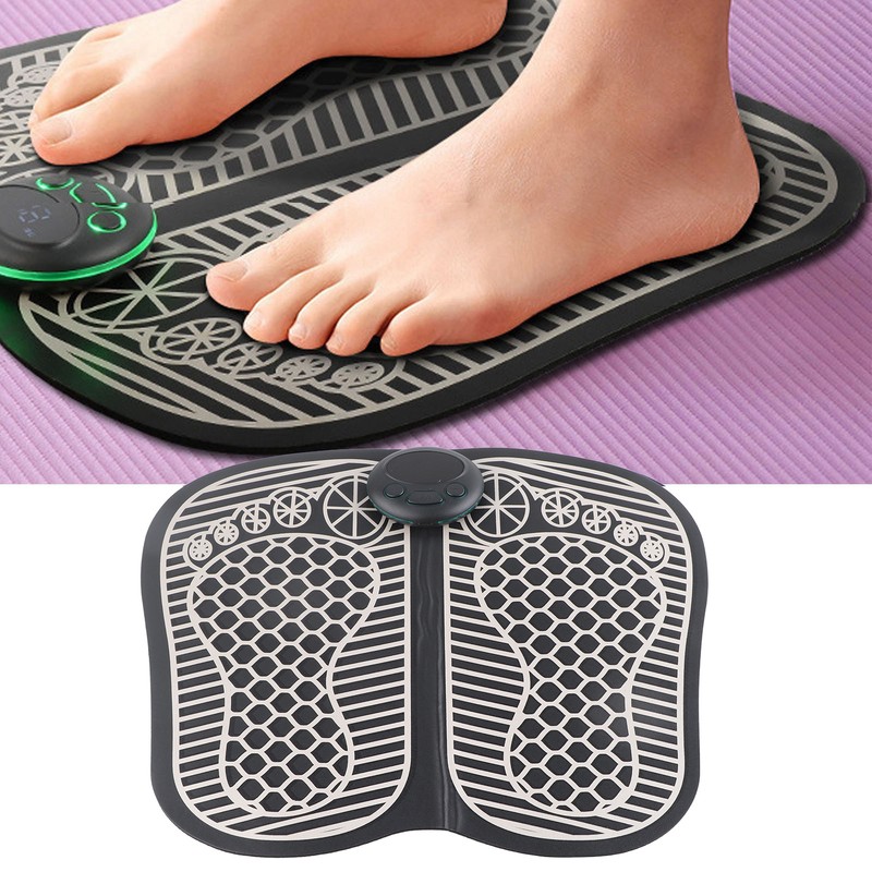 Foot Massager Mat USB Rechargeable 8 Modes 19 Strength Microcurrent