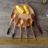 Wooden Tableware Set EcoFriendly Spoon Fork Reusable Hand Made Utensils
