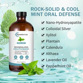 Cool Mint Remineralizing Mouthwash,Nano Hydroxyapatite Mouthwash,16.91Fl Oz