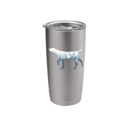GSP Silhouette German Shorthaired Pointer Dog Outdoor Nature Stainless Steel Insulated Tumbler