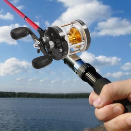 Round Baitcasting Reel #40 Black Left Conventional Reel for Catfish 5.2:1 Gear Ratio Beach Casting High Stability Reel Baitcasting Fishing Reel, Fishing Assistant Reel for Inshore and Deep Sea Fishing