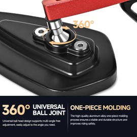 Bar End Mirrors - 7/8" (22mm) Adjustable Motorcycle Handlebar Mirrors Compatible With Honda GROM MSX125 CB650F GSXS750, Z125 Pro Z800 Z900 Z750 Z650, MT09 MT03 MT10 FZ6 FZ6R MT07 FZ07 FZ8 FZ09（RED）