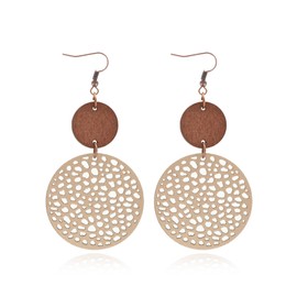 Boho Earrings for Women Western Jewelry Round Dangle Statement Earrings Beach Accessories for Summer Outfits Trendy Jewelry Gifts