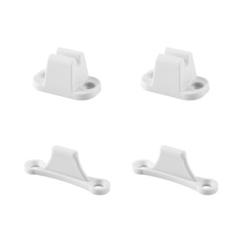 Tabanzhe Door Retainer Catch for Caravan Motorhome-2 Pairs T Shape Door Stop Lock Kit for RV Campervans Caravans Motorhomes Shutters Cabinets(White)