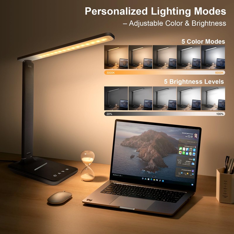 shinelife LED Desk Lamp for Office Home, Bright Desk Light