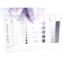 Flaw Test Gauge SEC Size Estimation Chart (Transparency) for Dot and Line Defects Measuring 4 inches (5)