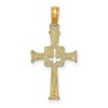 JewelryWeb 13mm 10k Solid Yellow Gold Polished and Engraved Religious